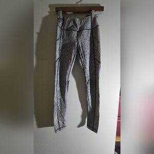 lululemon athletica Black and Gray Textured Leggings